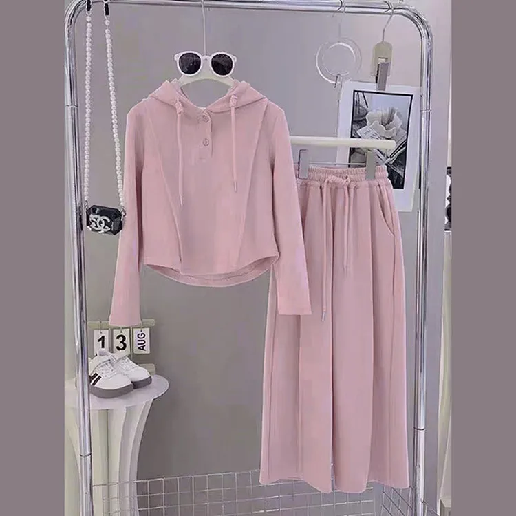 运动休闲夏季时尚宝宝爆款洋气女儿服套装学生春秋印花女童中大童