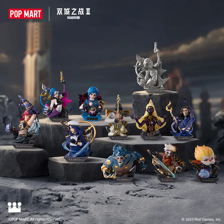 英雄联盟LOL泡泡玛特 X 双城之战联名手办盲盒公仔摆件游戏周边