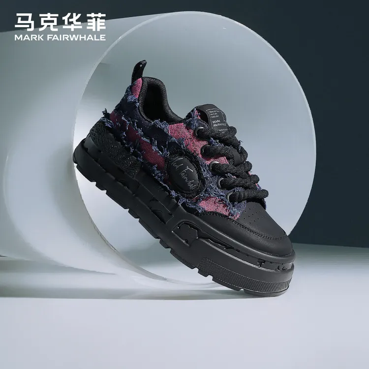 马克华菲板鞋爆款秋季潮流百搭男鞋2025新款厚底增高男士休闲鞋子