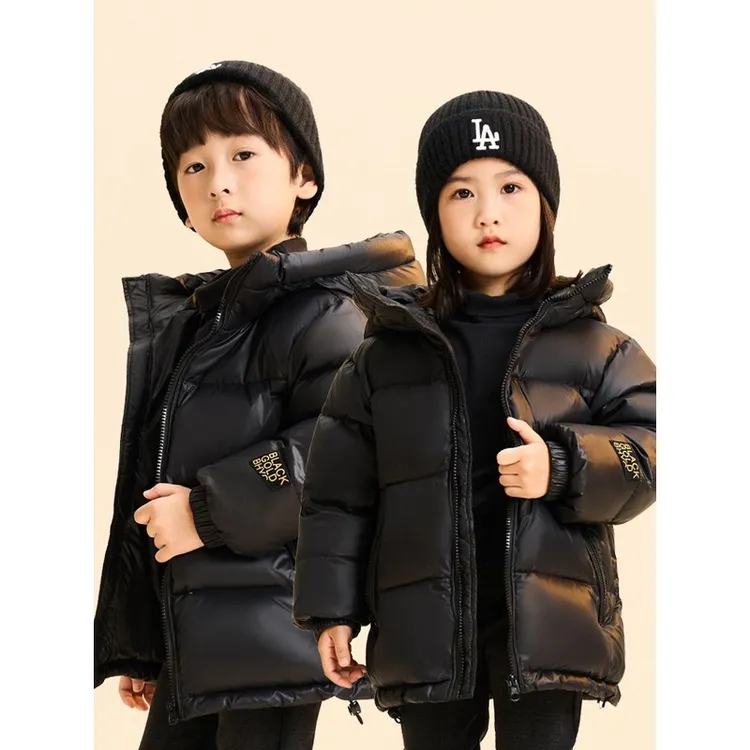 新款儿童羽绒服黑金标亲子装男童女童中大童小孩加厚冬装保暖外套