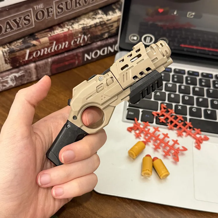 【荔枝】解压抛壳枪喷子发射器格洛克软弹玩具趣味宿舍对战仿真摆件