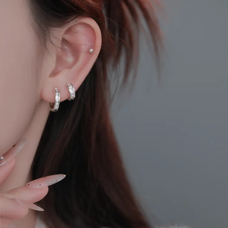 CUOOYINO/初影 925银耳饰 【闪锆】精致百搭耳环设计感耳扣气质耳饰