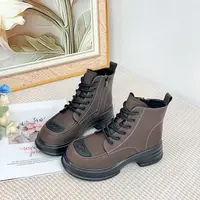 30210  秋冬新款时尚百搭粗跟马丁靴加绒  