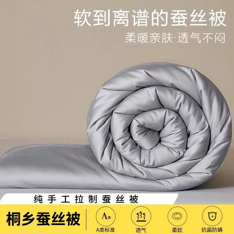 官方正品桐乡蚕丝被柔软桑蚕丝学生空调被春秋被加厚冬被四季被芯商品图