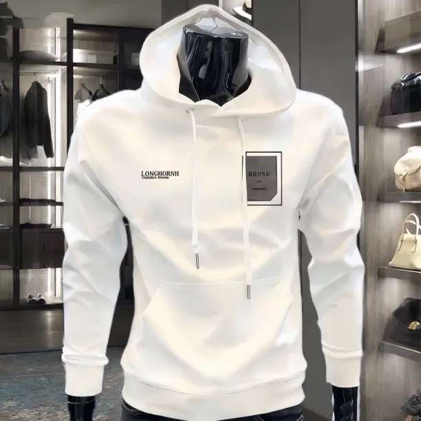 时尚秋冬季男士高级潮牌ins连帽卫衣长袖新款上衣百搭帅气帽衫