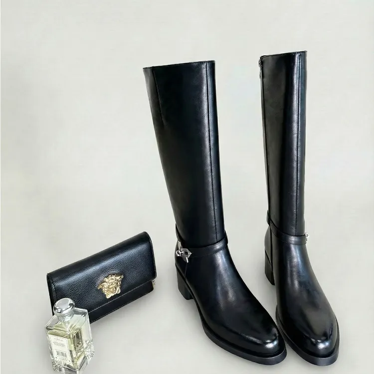 粗腿骑士靴增高胖mm牛皮大筒围长筒靴高筒靴加肥加宽大码女靴927