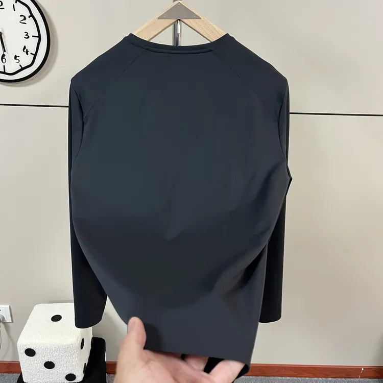 6560男士秋季圆领长袖运动T恤透气吸湿舒适百搭打底