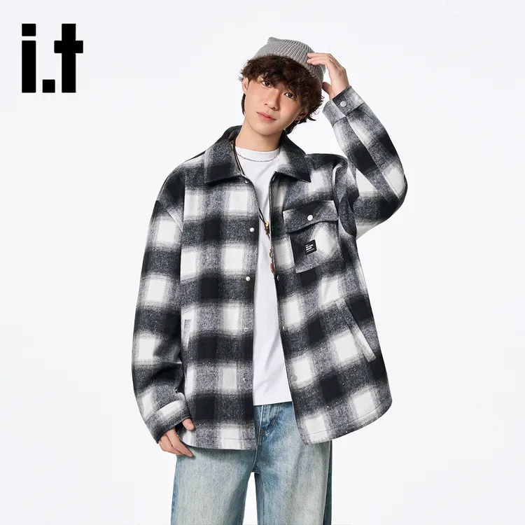 i.t izzue美式复古时尚夹克男款秋季新款潮流宽松百搭休闲外套1M
