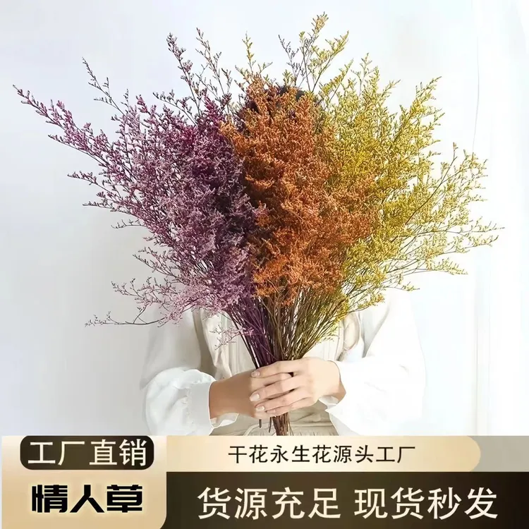 浪漫七夕云南永生花艺自然花束手工艺情人草花束鲜花装饰厂家直销