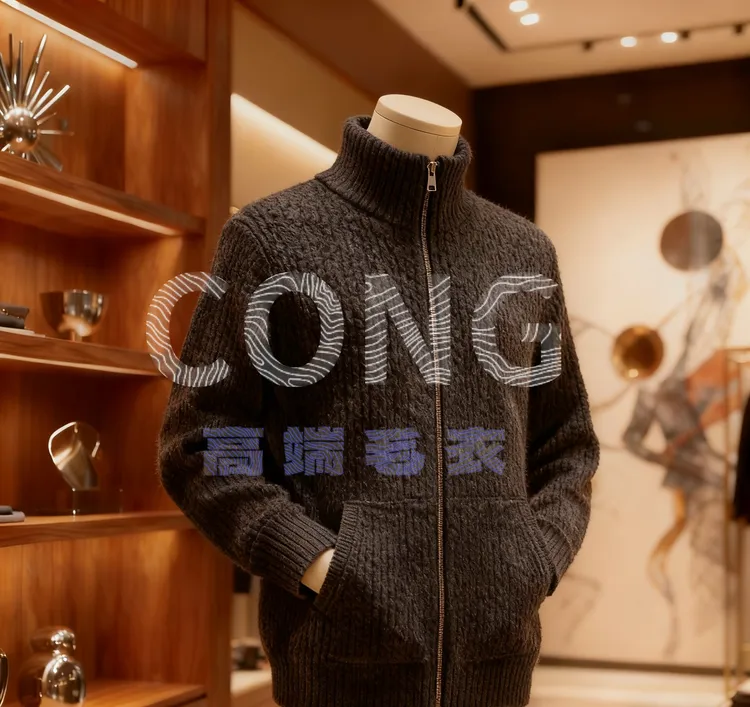 【004】名《CONG》《老凳羊毛外套》高级感轻奢开衫毛衣外套78117