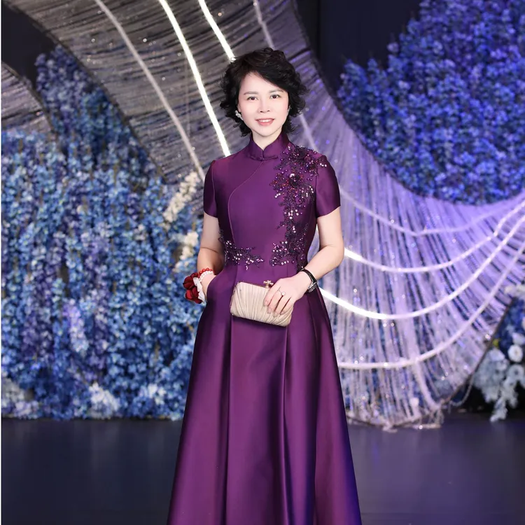 喜婆婆宴会修身手臂喜婆婆喜洋气丈母娘婚宴礼服