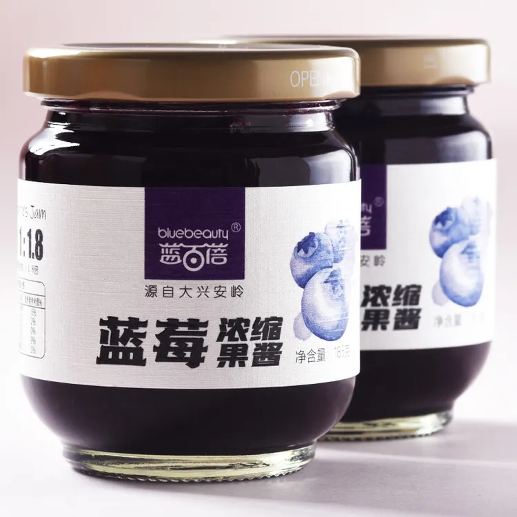 蔓越莓酱蓝百蓓蓝莓果酱蔓越莓果酱185克