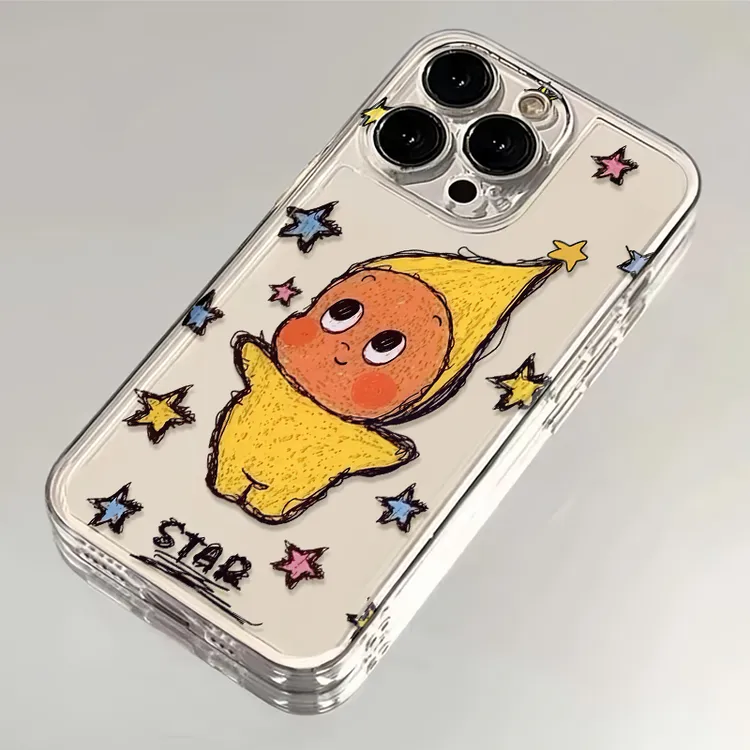雅天立黄色星星人适用苹果iPhone16手机壳15软华为vivo小米oppo