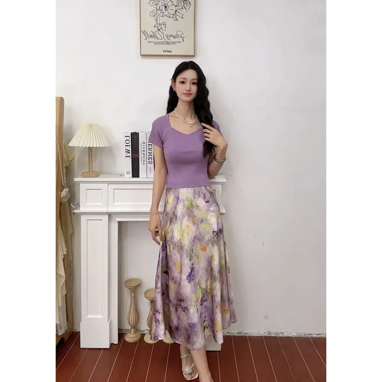 IEF/爱依服2025新款夏季时尚高级优雅气质女人味上下套裙