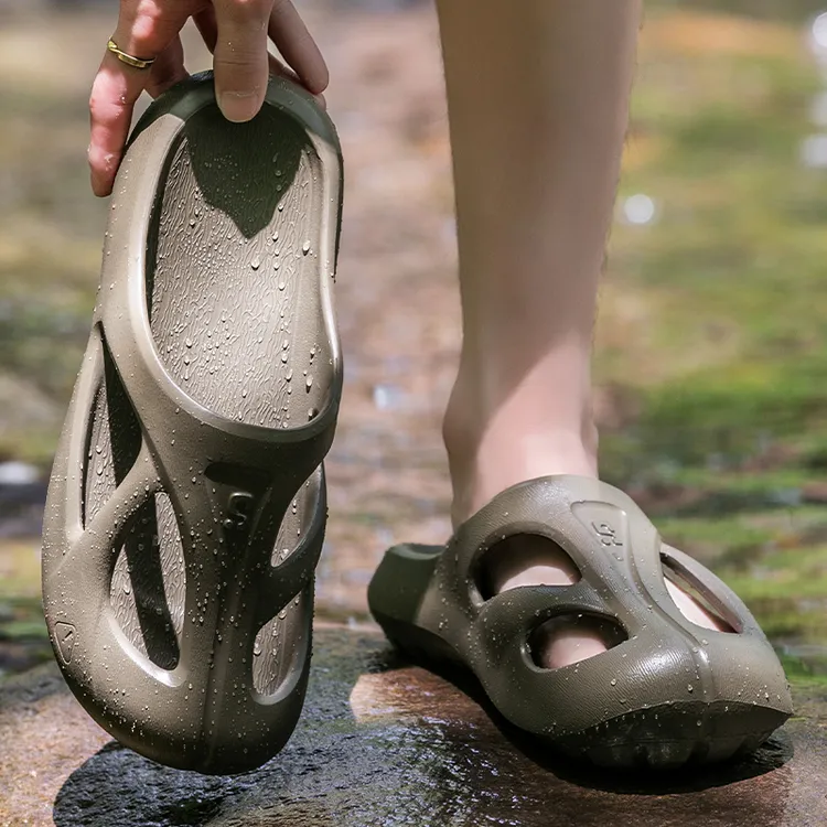 洞洞鞋男款夏季厚底防滑溯溪运动钓鱼开车沙滩包头凉拖鞋女户外穿