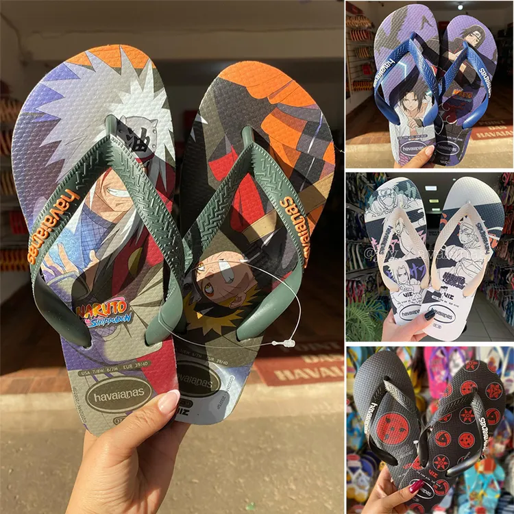 Havaianas/哈唯纳哈瓦那巴西人字拖鞋火影忍者沙滩平底夹脚凉拖