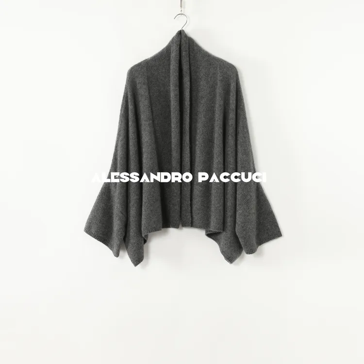 AP洛哥53144SK【羊绒+桑蚕丝/高奢版】多色简约时尚气质披肩式开衫