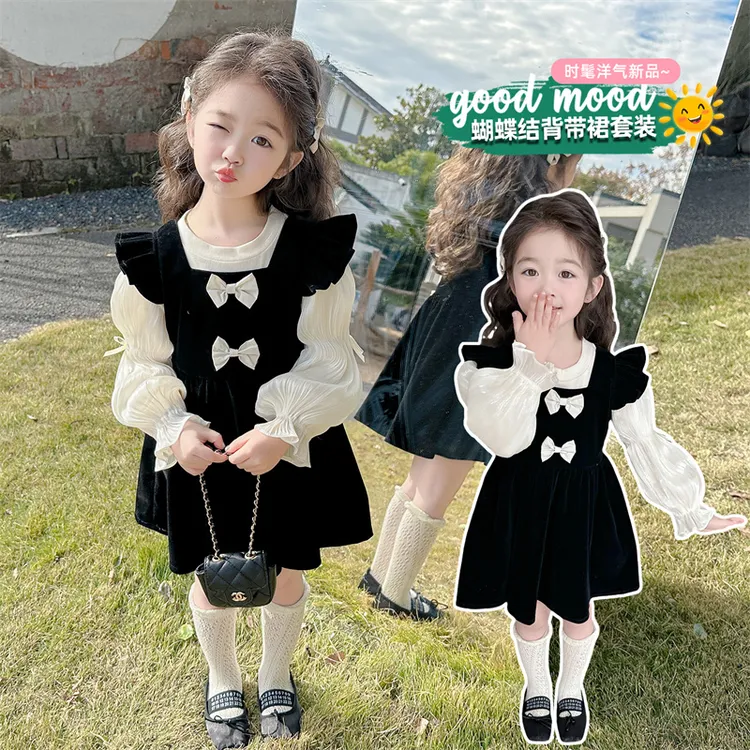 女童公主裙2025秋装新款3-6岁宝宝小女孩裙子女宝儿童连衣裙套装