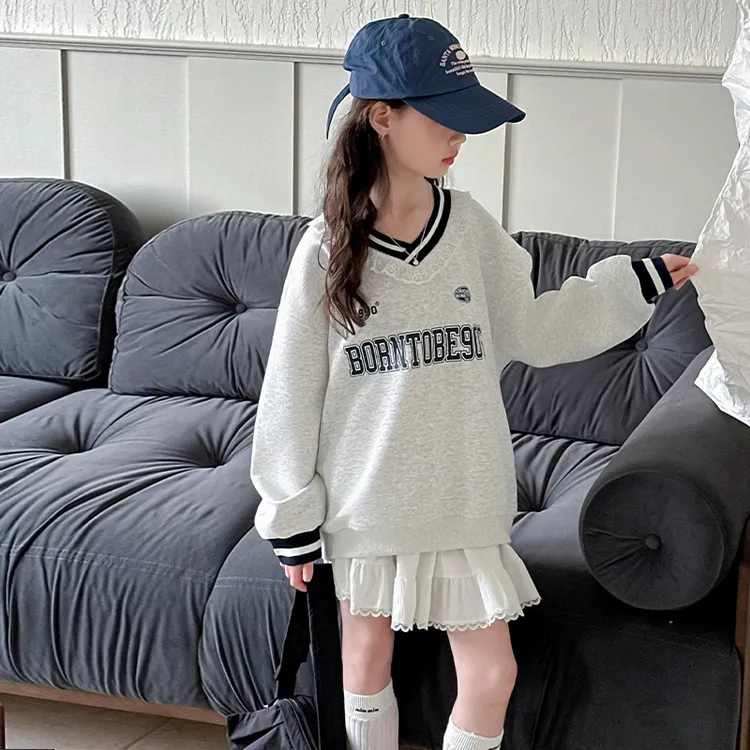 女童春装卫衣2025新款洋气女孩韩系穿搭上衣大童儿童春秋款打底衫
