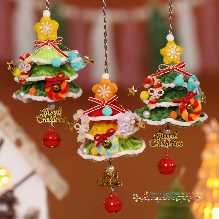 圣诞节礼物圣诞树挂件车挂扭扭棒手工DIY材料包装饰送男友闺蜜