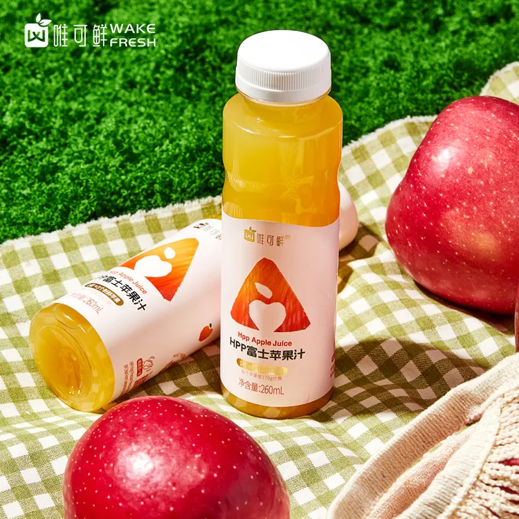 【顺丰发货】唯可鲜HPP纯苹果汁1瓶3.5个富士苹果鲜榨必备饮品