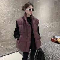 超好看减龄 胖mm大码秋冬棉服马甲女双拉链外搭宽松背心马夹潮611