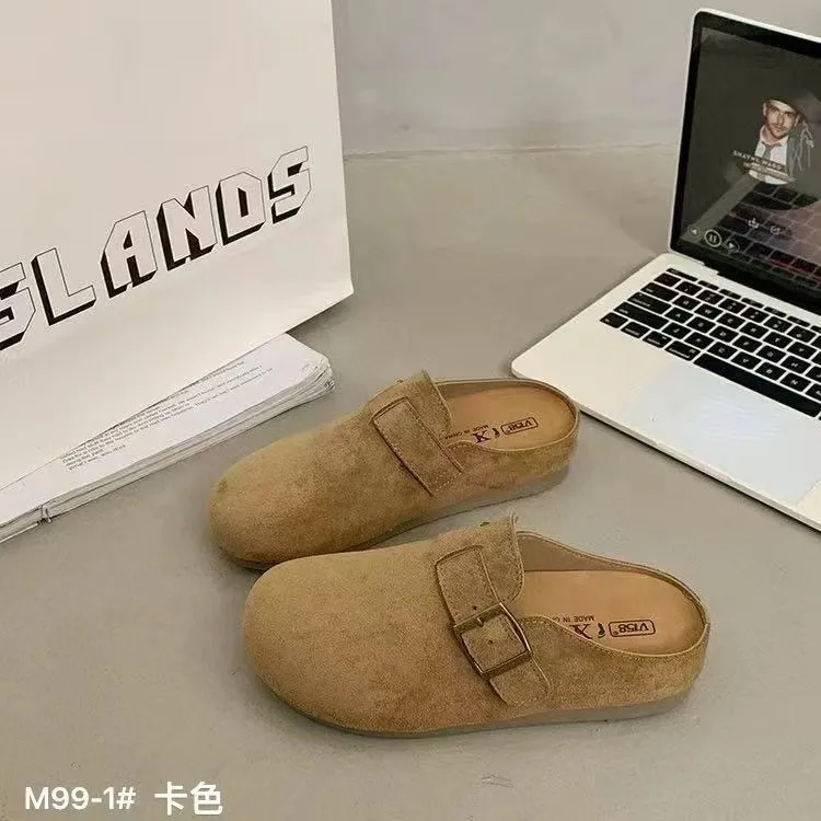 【海南简爱】新款时尚百搭勃肯半拖鞋一脚蹬单鞋99-1