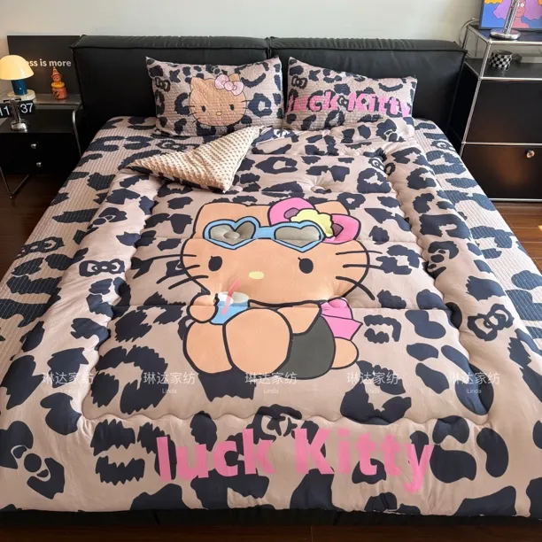 Linda｜豆豆被春秋被冬被a面针织棉b面高克重豆豆绒单人双人水洗 