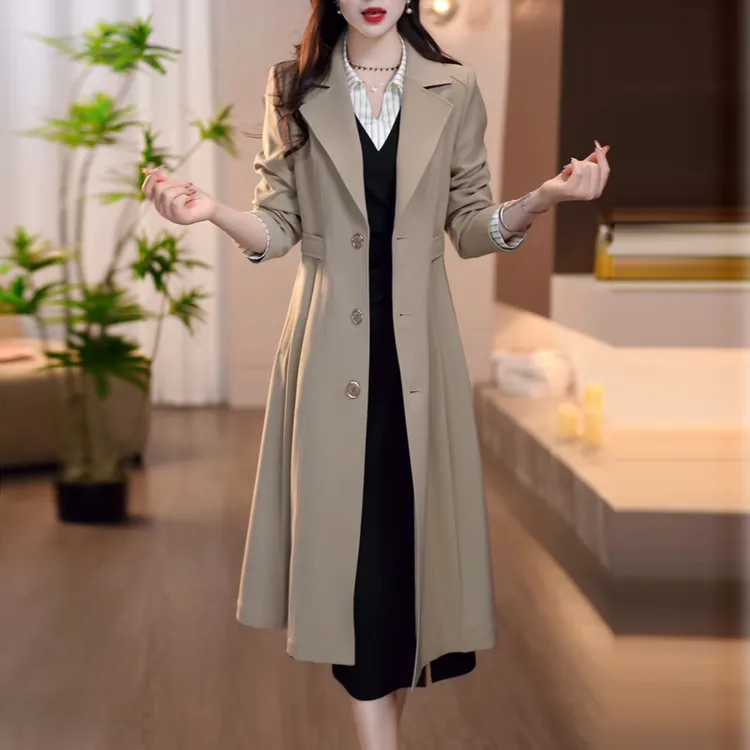 时尚减龄风衣外套2025秋季新款高档显瘦修身优雅轻奢百搭洋气女装