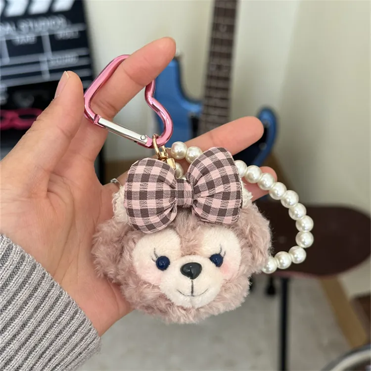 卡通玫玫女熊头包包挂件可爱公仔玩偶闺蜜钥匙扣背包挂饰朋友礼物