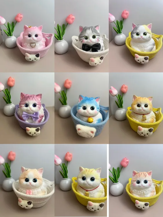 可爱玩具猫咪捏捏乐软软糯糯 摆件礼物礼品diy手工制作