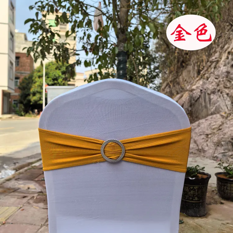 贵宾椅免系婚礼椅背扣宴会爱心蝴蝶结弹力椅套蝴蝶结通用椅背花