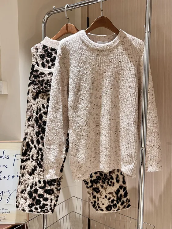 【DMXJ大梦想家】韩版高级感半边绒睡衣女冬新款豹纹保暖套装家居服