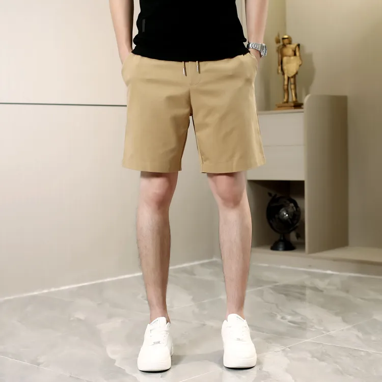 天丝莱赛尔男士夏季修身高品质男短裤休闲简约纯色潮流短裤百搭款