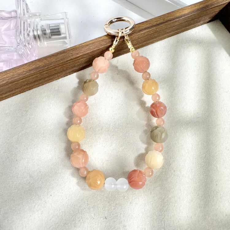 【莲花】手机链精美小众通用防丢小清新可爱