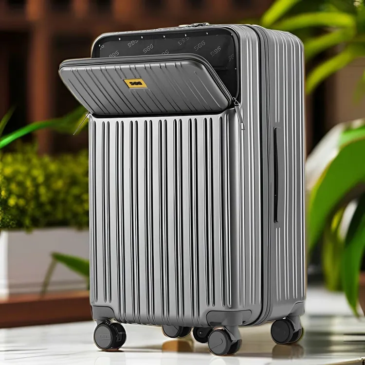 前开口行李箱ins拉杆箱五轮大容量结实登机箱静音行李拉杆箱