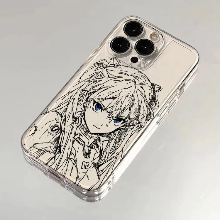 KEWU线稿明日香适用iPhone16/15手机壳苹果14华为vivo小米oppo软