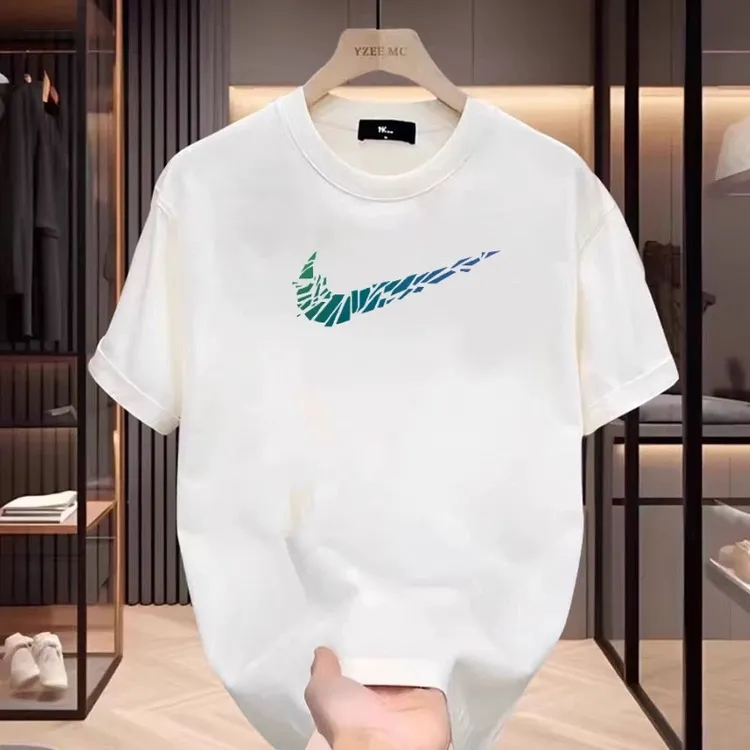 【三折专区】奥莱夏季新款潮重磅纯棉短袖T恤宽松情侣运动上衣半袖