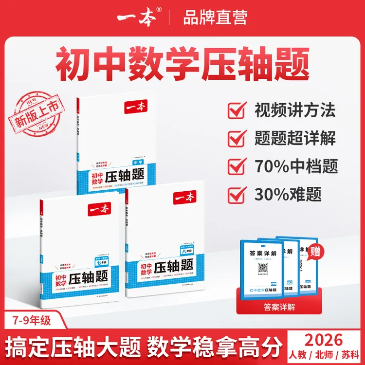 一本【数学压轴题】初中压轴题 一题多解带视频讲解 cz商品图