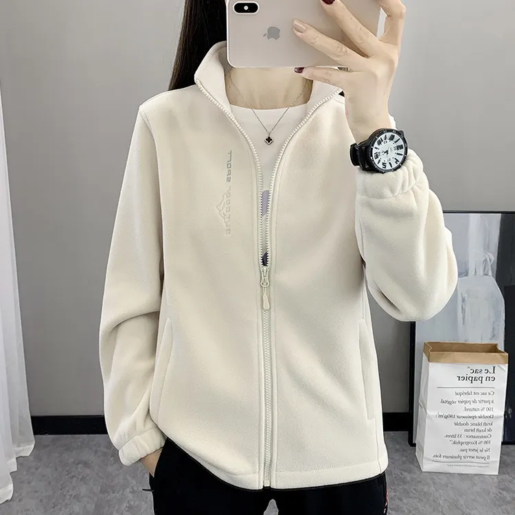 正品户外抓绒衣双面绒奥利绒保暖加厚加绒秋冬季女冲锋衣内胆外套