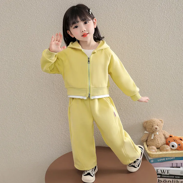 女童超好看秋装套装2025新款洋气儿童卫衣两件套女宝宝秋季运动服
