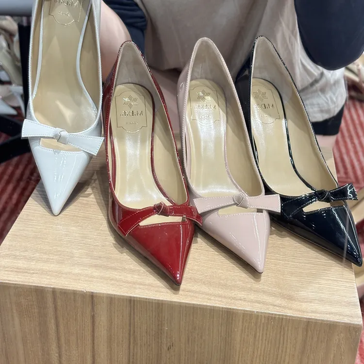 MIDITU/米蒂图 月光女神 2025年秋季新款羊皮尖头高跟鞋细跟通勤