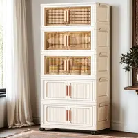 SM（50面宽）免安装收纳柜厨房多层可折叠置物柜储物柜