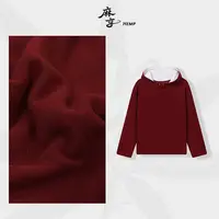 麻享蚕丝澳绒连帽衫宽松慵懒显瘦卫衣戴帽两粒扣打底帽衫FSY51033