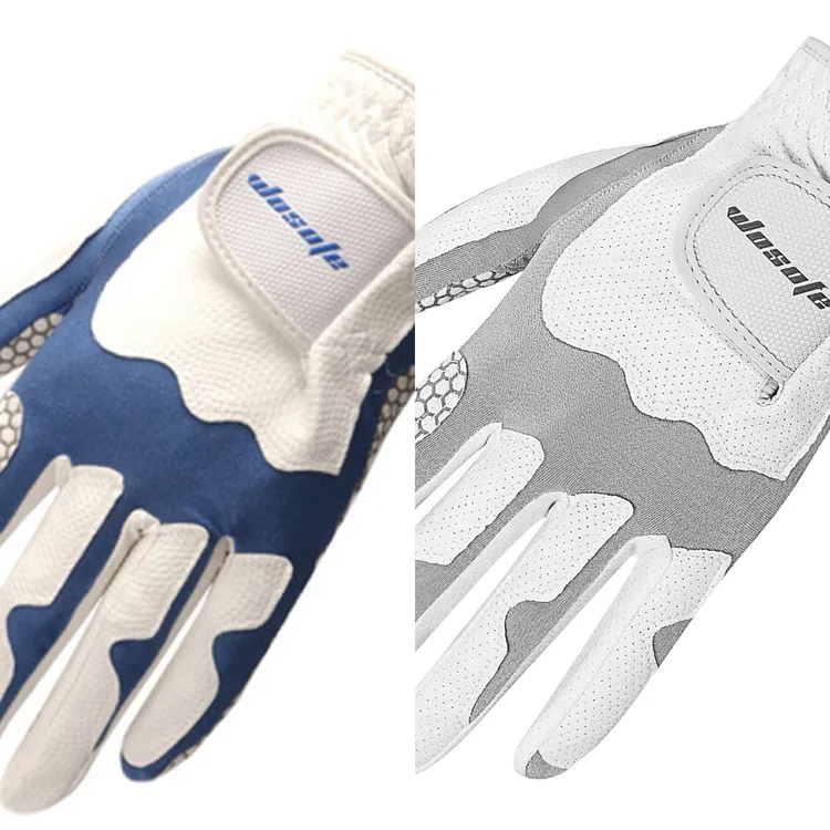 男士夏季薄款运动手套耐磨透气防滑颗粒蓝灰混搭装高尔夫手套