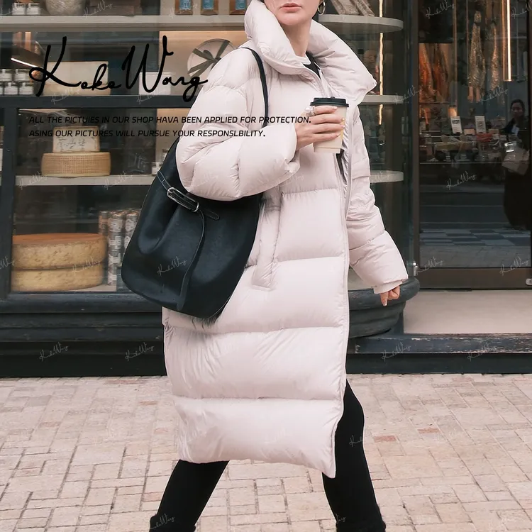 KOKOWANG 秋冬新款加厚98白鹅绒中长款鹅绒外套 X7295I09Y01