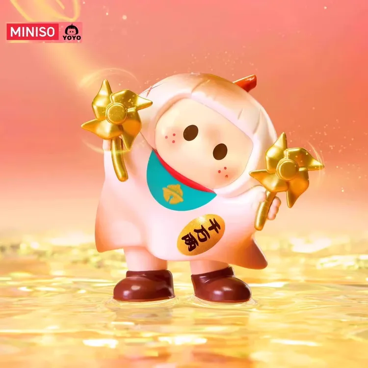 名创优品YOYO右右酱萌趣歪头系列盲盒桌面工位摆件礼物