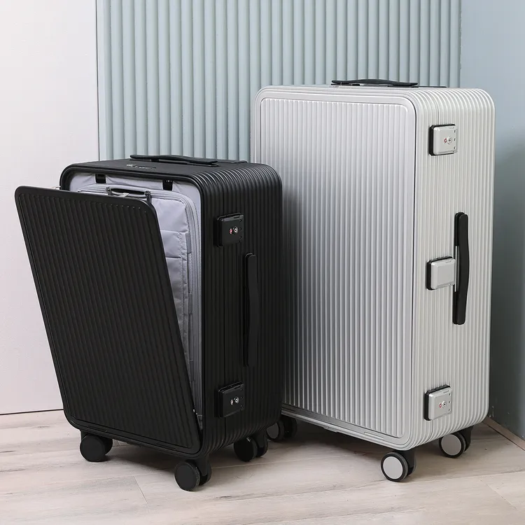 【只做高端行李箱批发】前开盖全铝镁合金拉杆箱18/20寸旅行箱登机