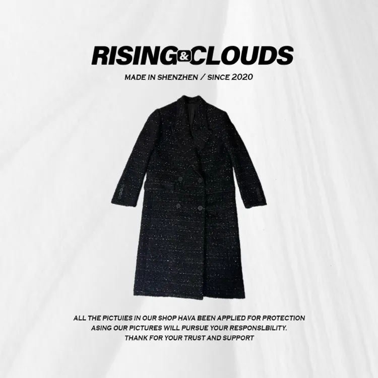 RISING&CLOUDS小云姐【贵族小香】秋冬百搭气质显瘦羊毛大衣100150