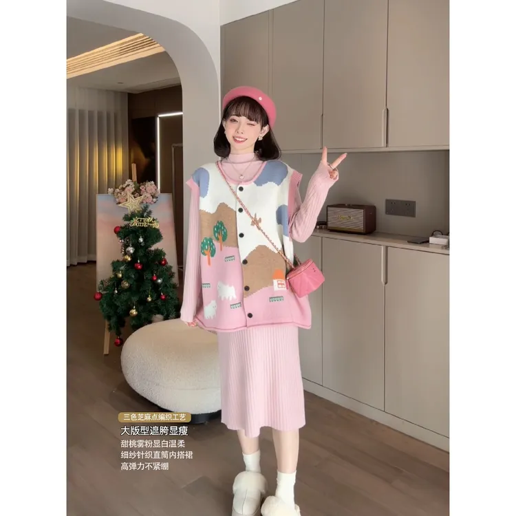 maodan/猫单【乔鲁漫画】孕妇装秋装2025新款小个子孕妇连衣裙.